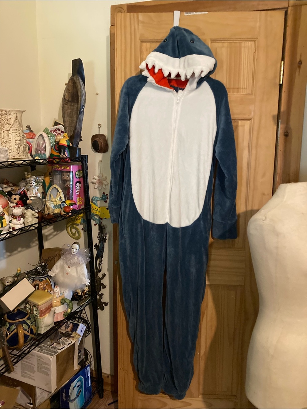 Alexander Del Rossa unisex adult shark onesie